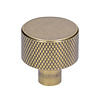 I.B.E. Ronde meubelknop Ø 24 mm geribbeld Vintage Gold