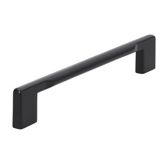 I.B.E. Poignée de meuble noire droite/ovale 160mm