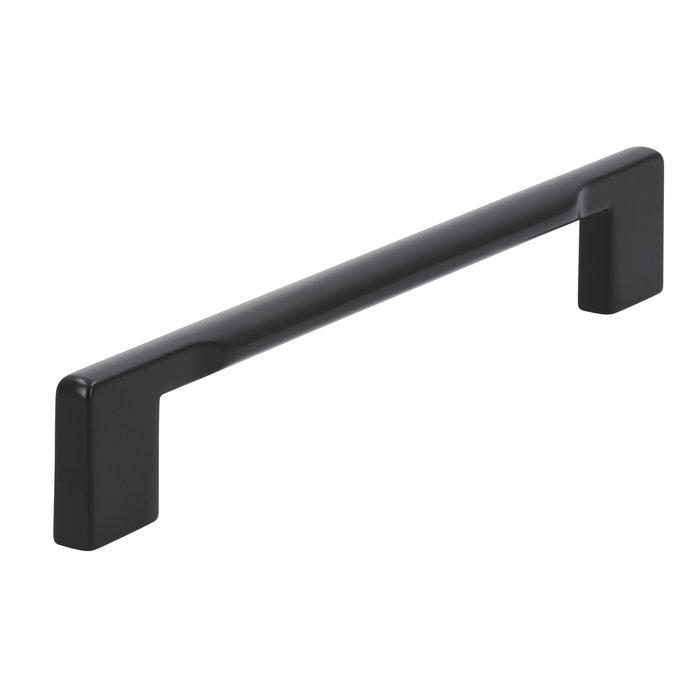 I.B.E. Matt black furniture handle straight/oval 160mm
