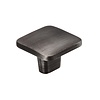 I.B.E. Vierkante meubelknop 32x32 mm ijzer geborsteld effect