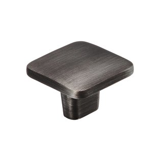 I.B.E. Vierkante meubelknop 32x32 mm ijzer geborsteld effect