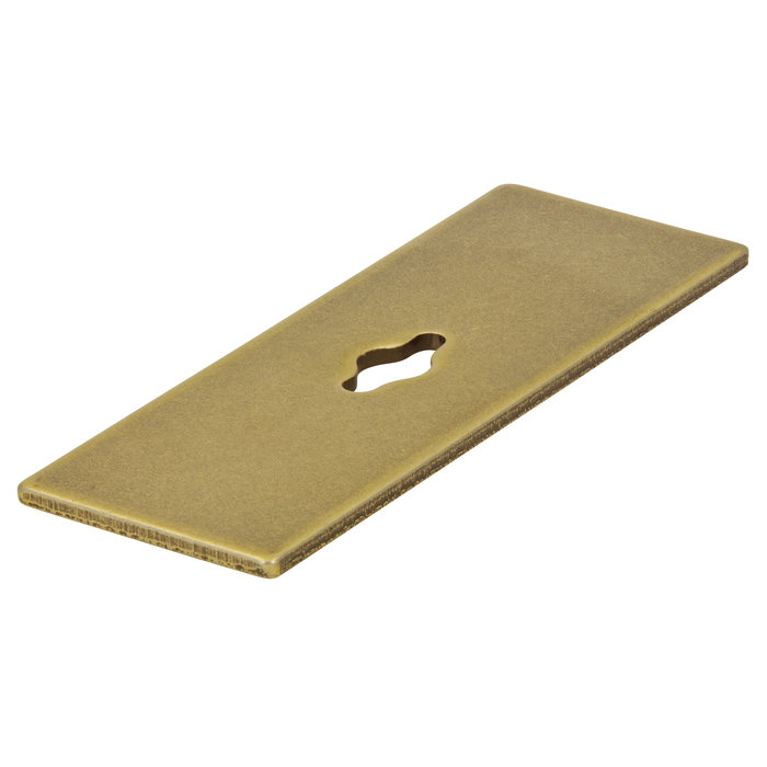 I.B.E. Plaque arrière pour bouton de meuble 72 mm vieil or
