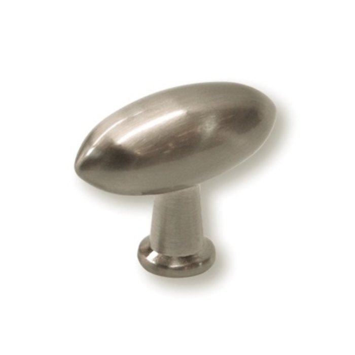 I.B.E. Meubelknop OLIJF ovaal 38 mm  RVS kleur