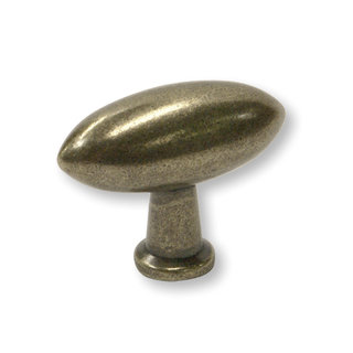 I.B.E. Möbelknopf OLIVE oval 38 mm Bronzefarbe