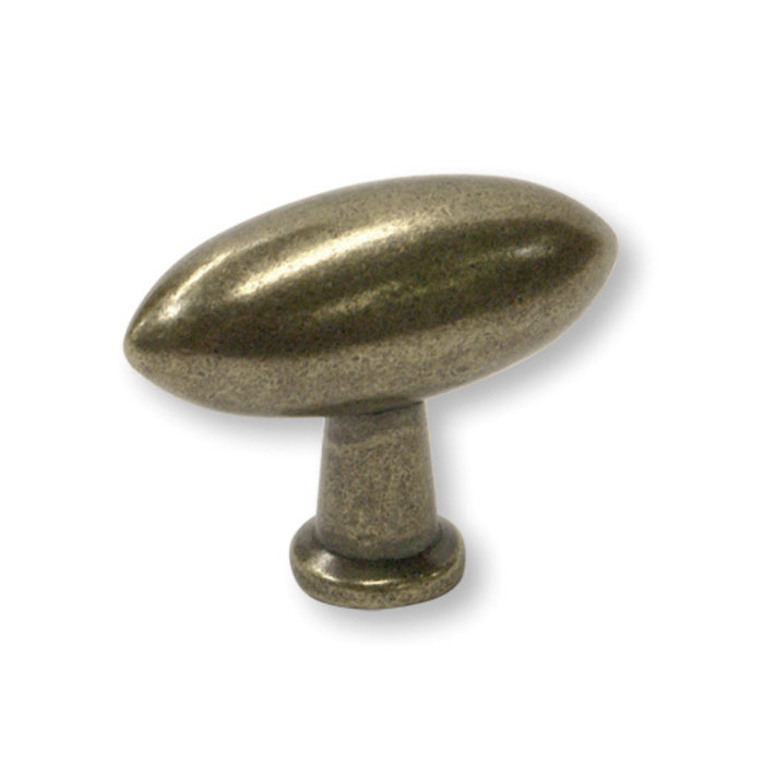 I.B.E. Furniture knob OLIVE oval 38 mm Bronze color