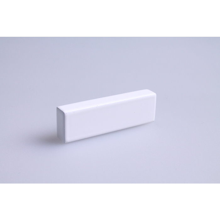 I.B.E. Bouton de meuble blanc mat PICCOLO rectangulaire 8x50 mm