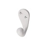 I.B.E. White coat hook single 51 mm high