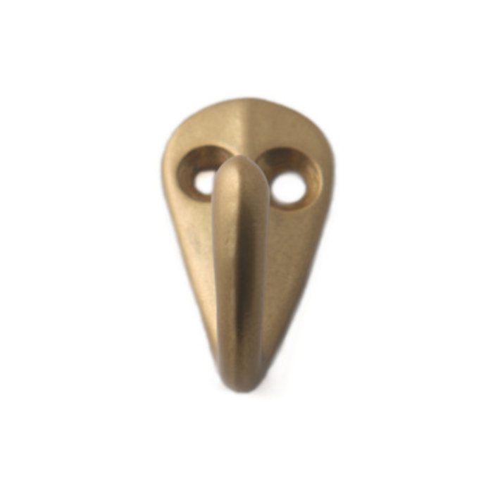 I.B.E. Coat hook single 36 mm high brass-plated 2-hole