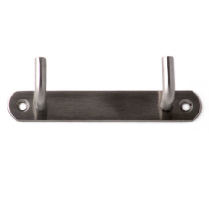 I.B.E. Coat rack DECO 130 mm stainless steel 2 hooks