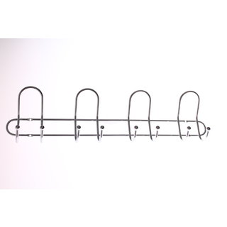 I.B.E. Garderobenständer mit 4 Doppelhaken 530 mm Aluminium