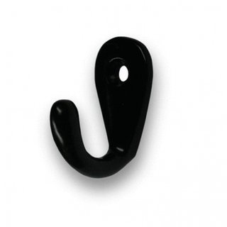 I.B.E. Black coat hook single 35 mm high