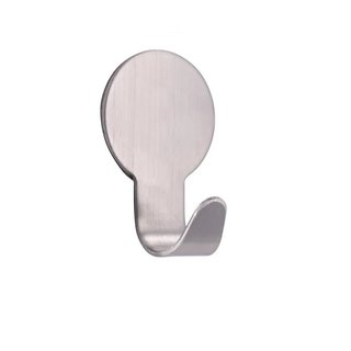 I.B.E. Coat hook round stainless steel self-adhesive