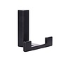 I.B.E. Black Coat hook double 70 mm wide