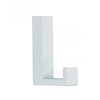 I.B.E. White coat hook single 15 mm wide