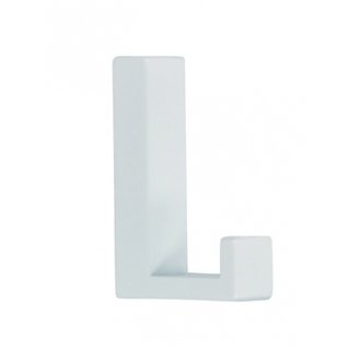 I.B.E. White coat hook single 15 mm wide
