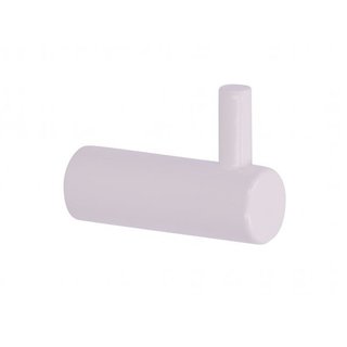 I.B.E. Single white coat hook 40 mm deep