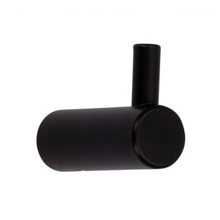 I.B.E. Single black coat hook 40 mm deep