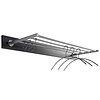 I.B.E. Wall rack stainless steel Incl. 3 clothes hangers Wardrobe