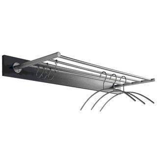 I.B.E. Support mural en acier inoxydable Incl. 3 cintres