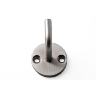 I.B.E. Single coat hook in stainless steel 46 mm deep