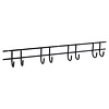 I.B.E. Black Coat rack with 8 hooks 640 mm straight