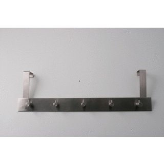 I.B.E. Door coat rack 400 mm stainless steel 5 hooks wardrobe