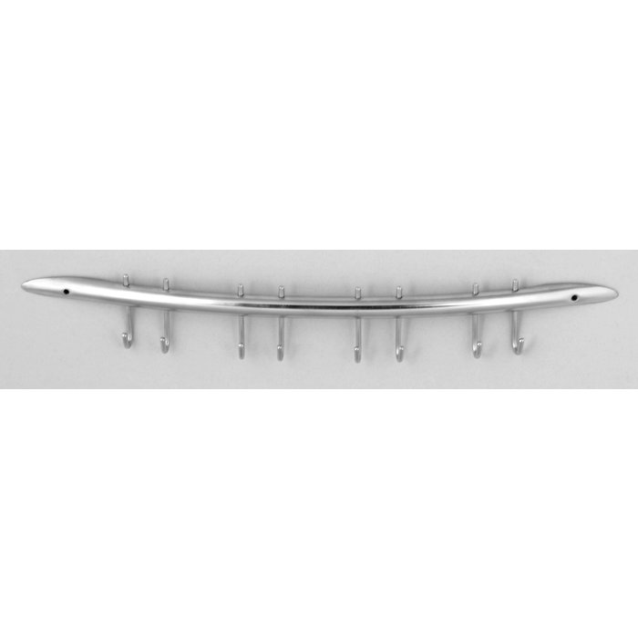 I.B.E. Coat rack 425 mm brushed stainless steel 5 hooks flared