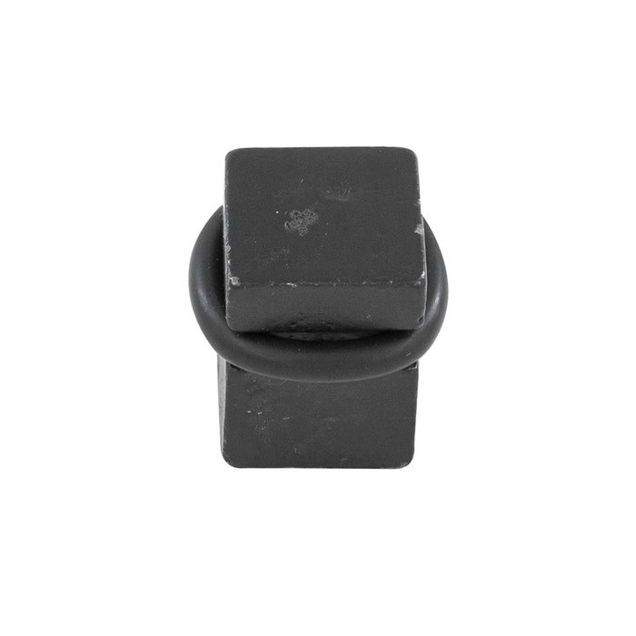 Dauby Vierkante deurstop verouderd ijzer - Zwart (VO) 25x25x32mm