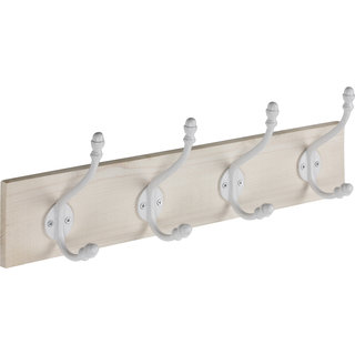 I.B.E. Shelf coat rack Retro shelf white & hook white 500 mm