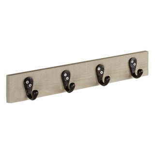 I.B.E. Shelf coat rack Retro shelf gray & coat hook rust 400 mm