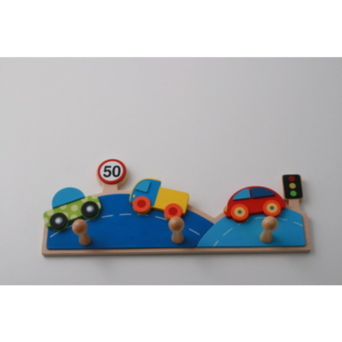 I.B.E. Children's coat rack AUTO 290 mm wide with 3 hooks