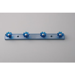 I.B.E. Kindergarderobe 4 x FLOWER blau 300 mm breit