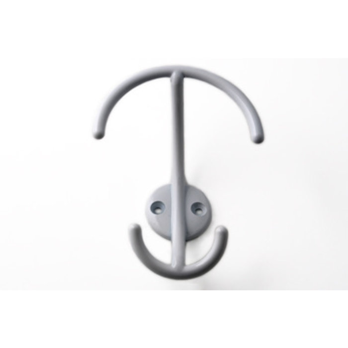 I.B.E. Modern White Hat/coat hook 118 mm high from zamac 2-hole