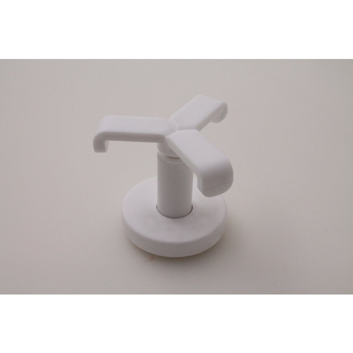 I.B.E. White Ceiling Hook TRIO 3 angled Ø 62 mm rotating