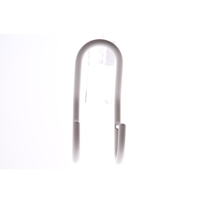 I.B.E. Patère double blanche pour manteau/chapeau hauteur 144 mm en métal