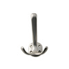 I.B.E. Coat/hat hook double 110 mm high silver