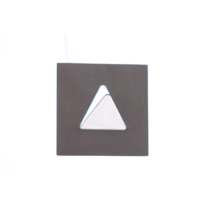 I.B.E. Patère simple carrée 60 x 60 autocollante en acier inoxydable