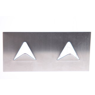 I.B.E. Coat hook rectangle 60 x 120 self-adhesive in stainless steel
