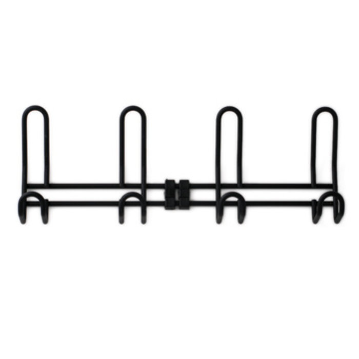 I.B.E. Portemanteau noir SCALA 4 largeur 380 mm avec 4 crochets ronds