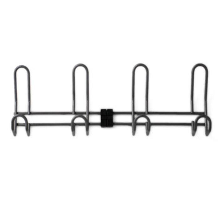 I.B.E. Grauer Garderobenständer SCALA 4 380 mm breit mit 4 runden Haken