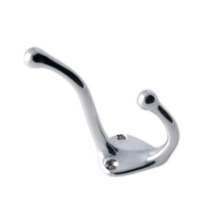 I.B.E. Hoed-/jashaak 75 mm hoog enkel verchroomd 2- gaats