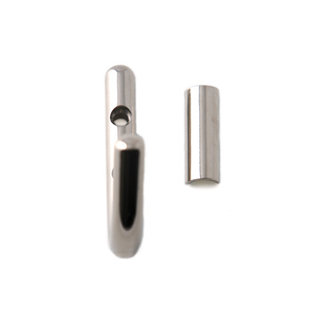 I.B.E. Patère 9 mm large nickel brillant 2 trous