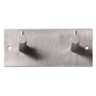 I.B.E. Garderobenständer 120 mm Edelstahl mit 2 Haken