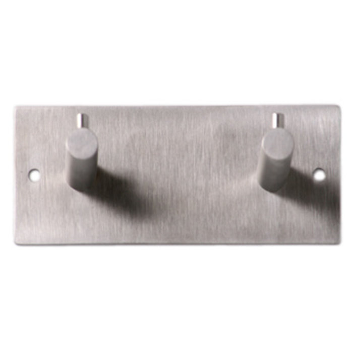 I.B.E. Garderobenständer 120 mm Edelstahl mit 2 Haken