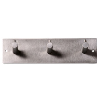 I.B.E. Coat rack 190 mm stainless steel with 3 hooks