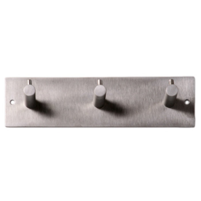 I.B.E. Coat rack 190 mm stainless steel with 3 hooks