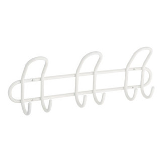 I.B.E. Portemanteau blanc 3 patères doubles largeur 400 mm