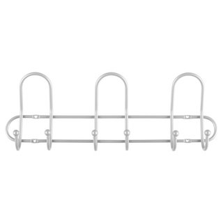 I.B.E. Kapstok 3 dubbele haken 400 mm breed Aluminium kleur