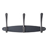 I.B.E. Coat rack with 3 hooks 310 mm aluminum color