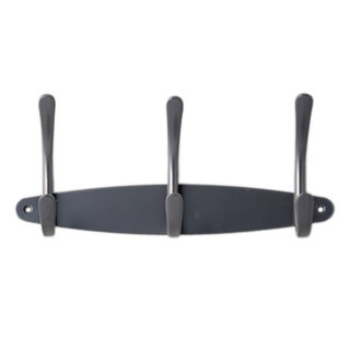 I.B.E. Portemanteau avec 3 crochets 310 mm couleur aluminium